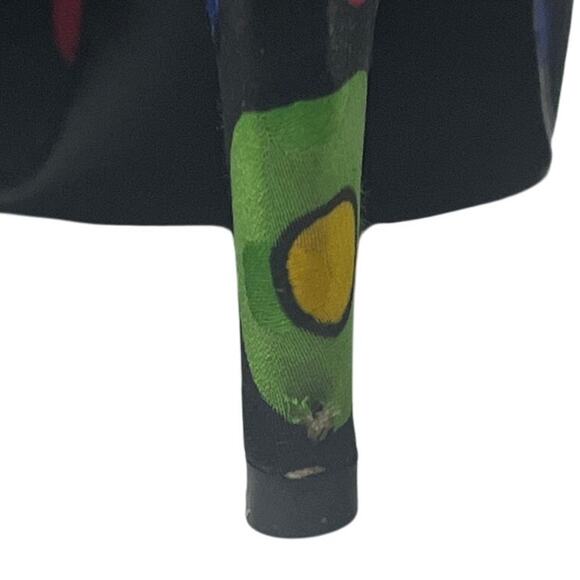 Stuart Weitzman Colorful Polka Dot printed silk heels 7B/M Vintage - Picture 9 of 10